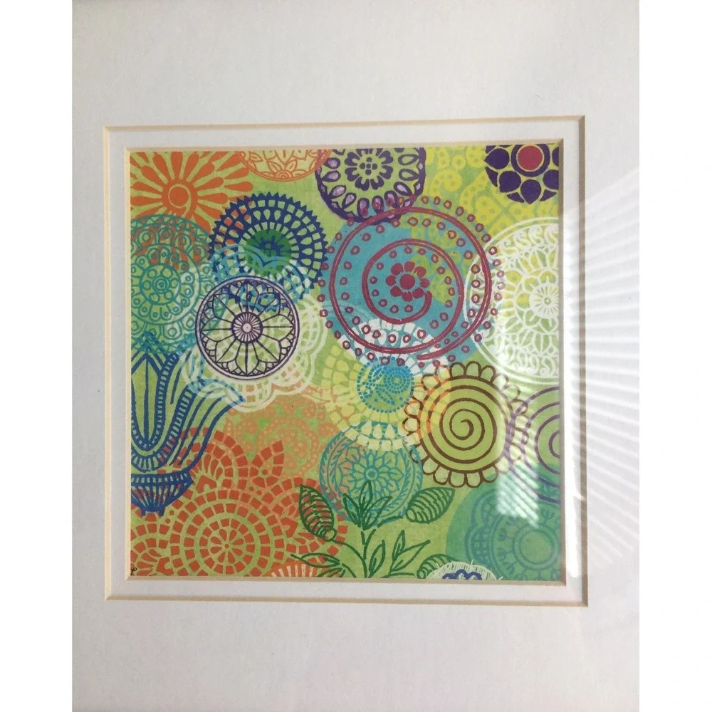 Circle‎ of Flowers Framed Modern Print